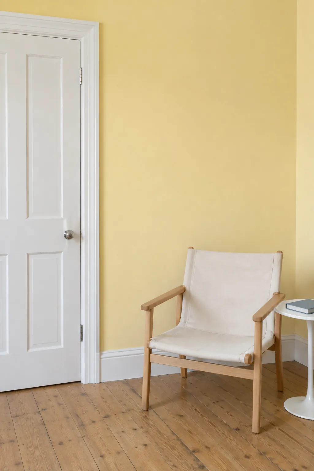 Butter yellow with white woodwork