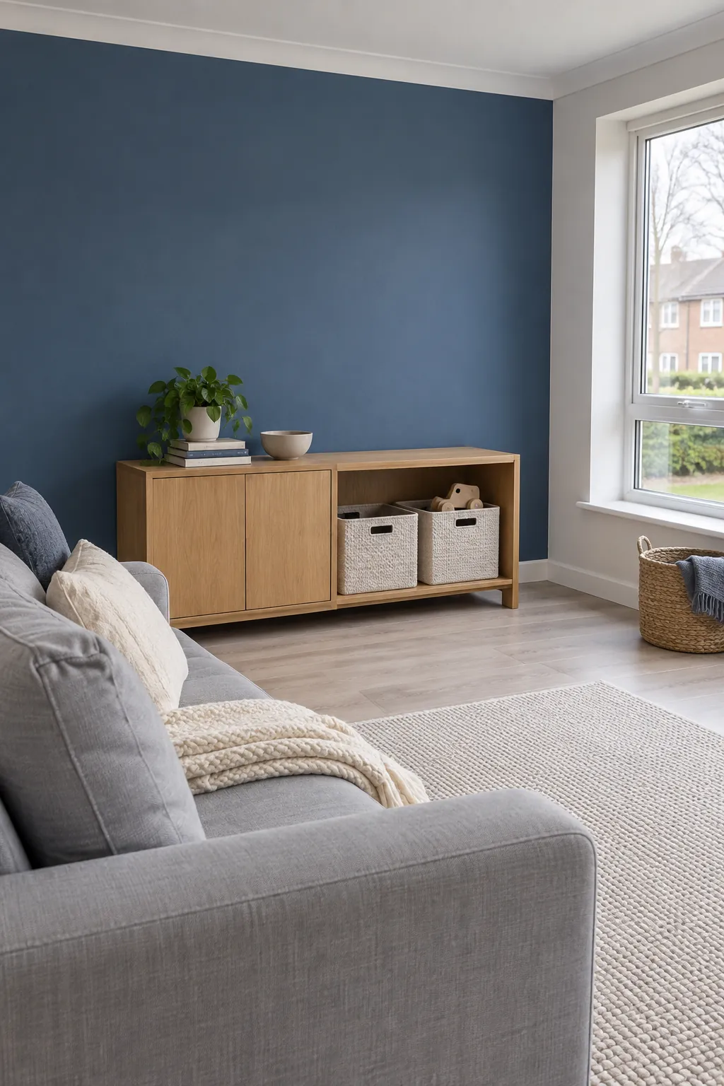 Denim blue in an everyday lounge