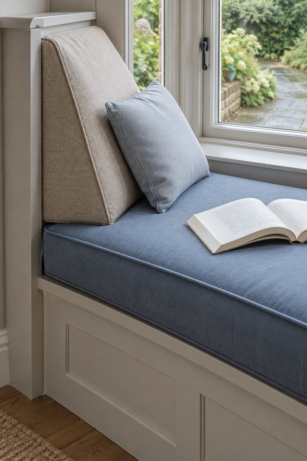 Make the cushion fit the way you sit in a practical bay window nook