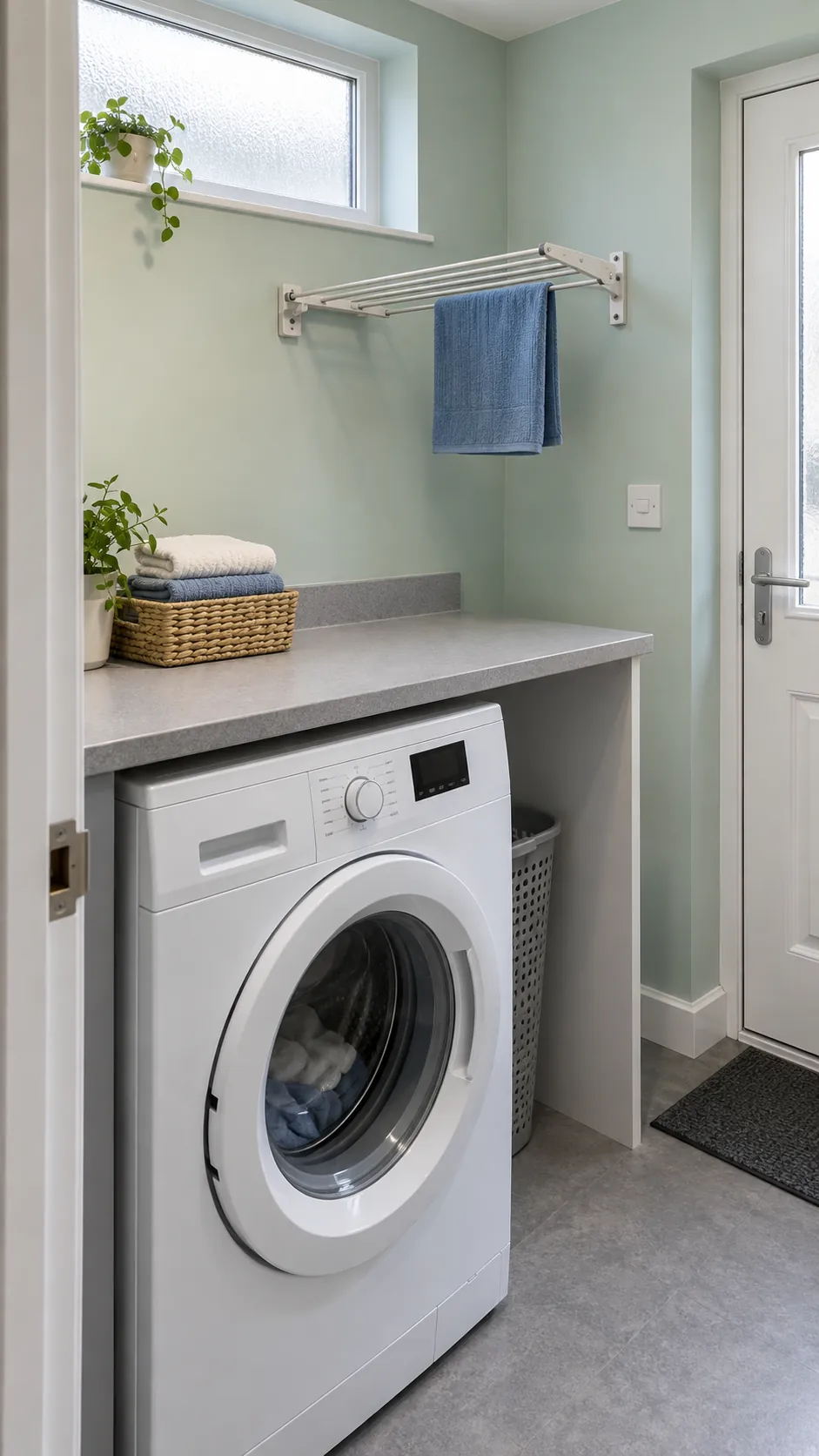 A Pale Celadon Laundry Wall