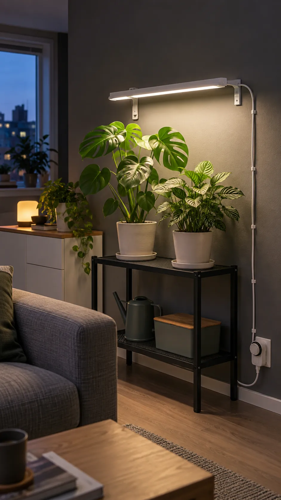 A Plant Display With Dedicated Grow Lighting