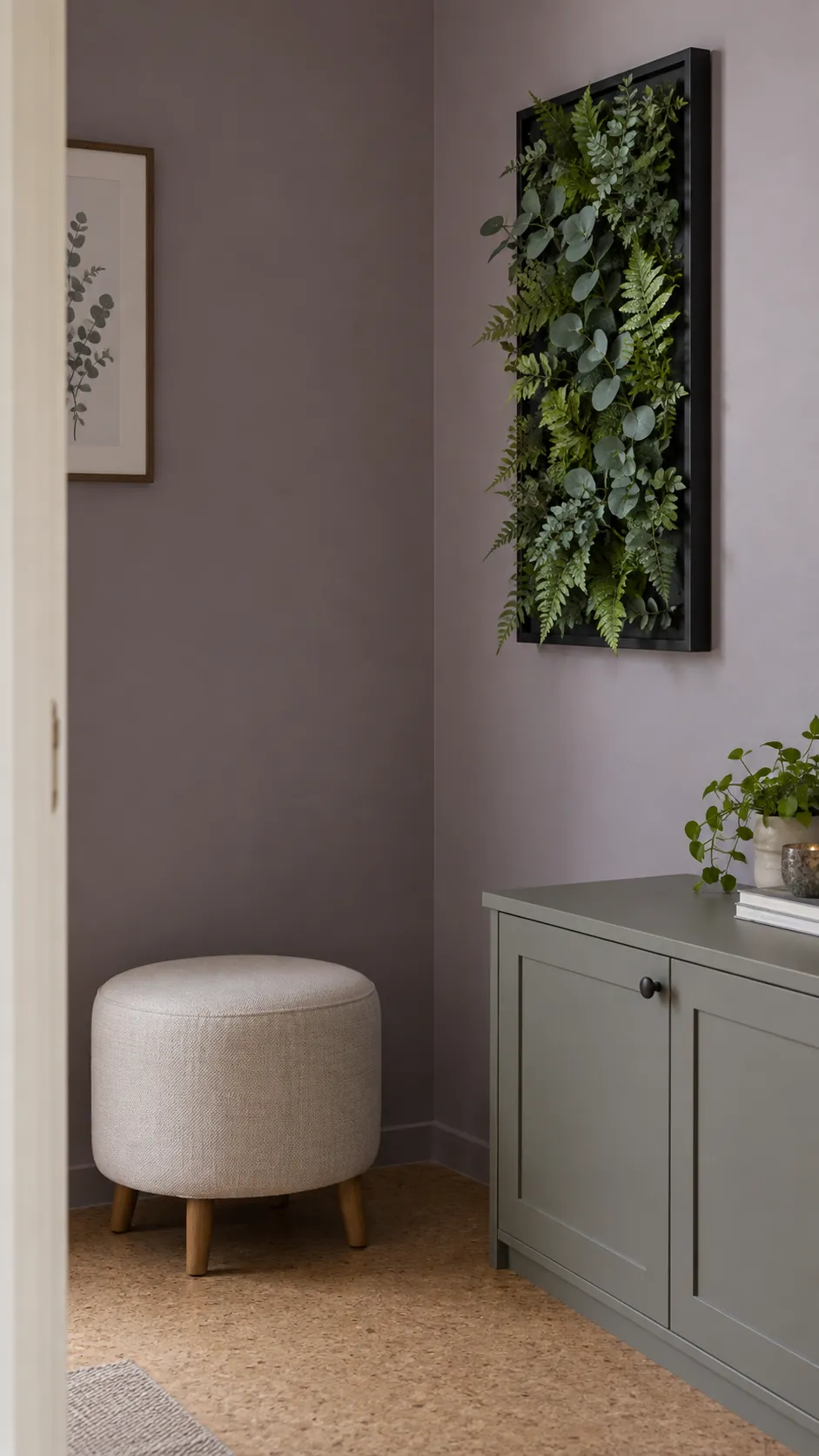 A Faux Foliage Panel for a Dim Corner