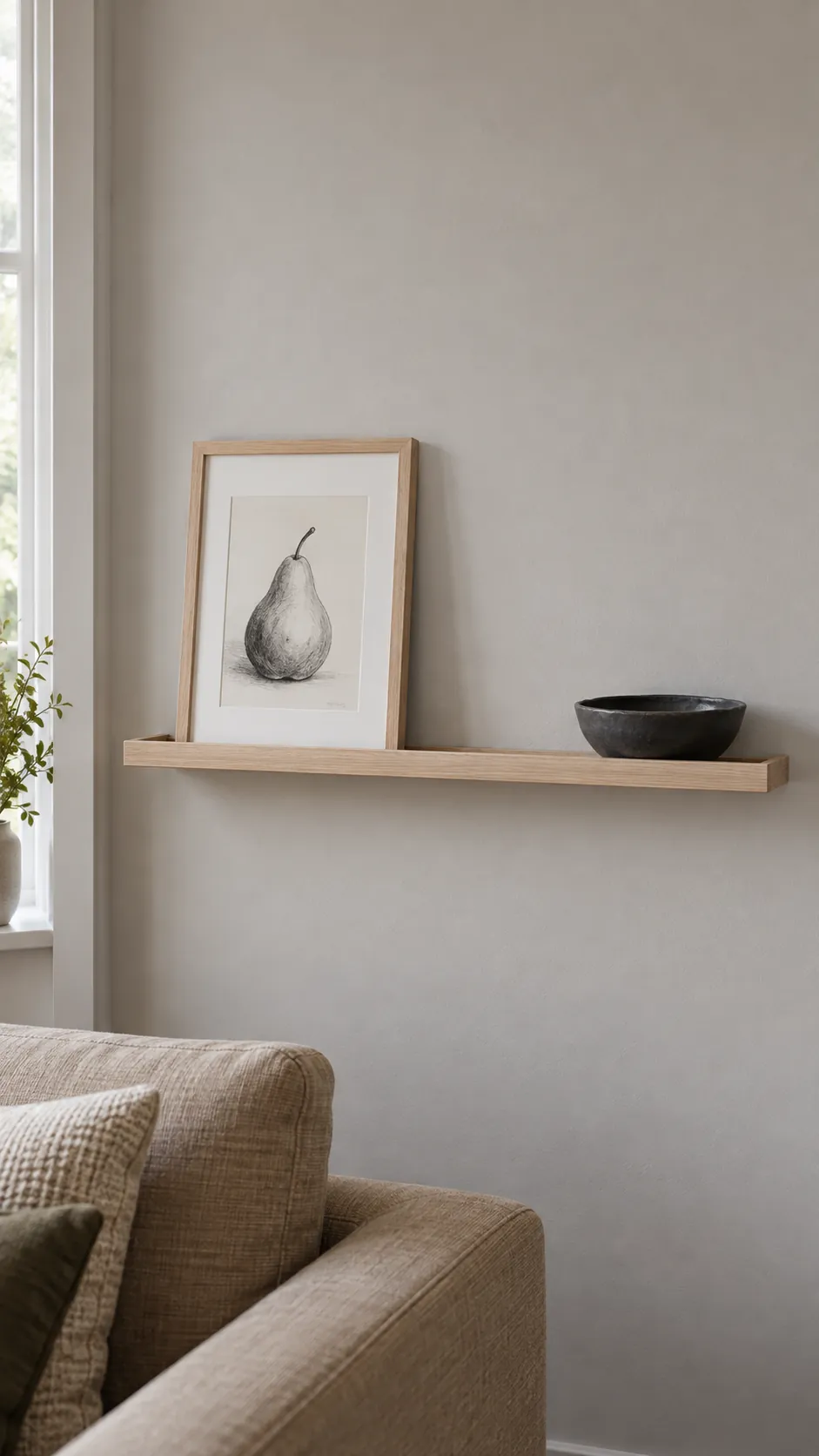 A small display connected by a repeated color and open space