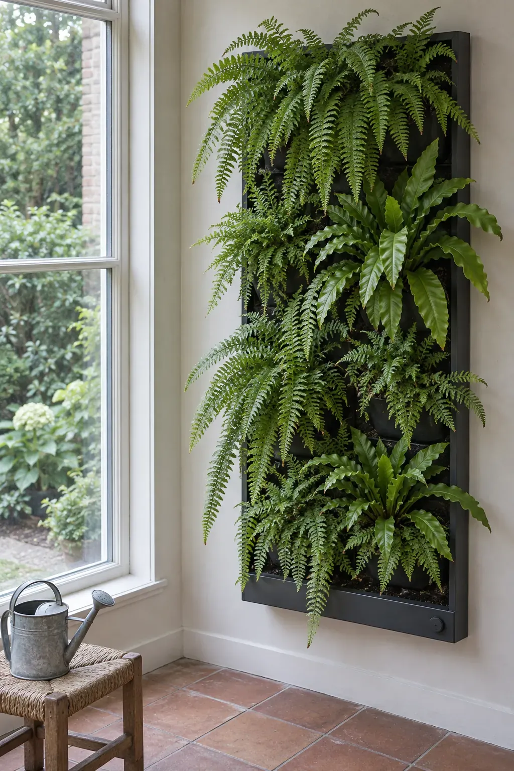 A fern panel beside a bright window
