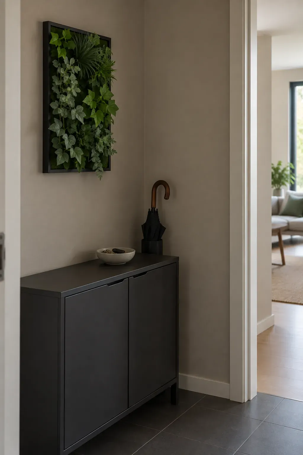 A small artificial foliage insert