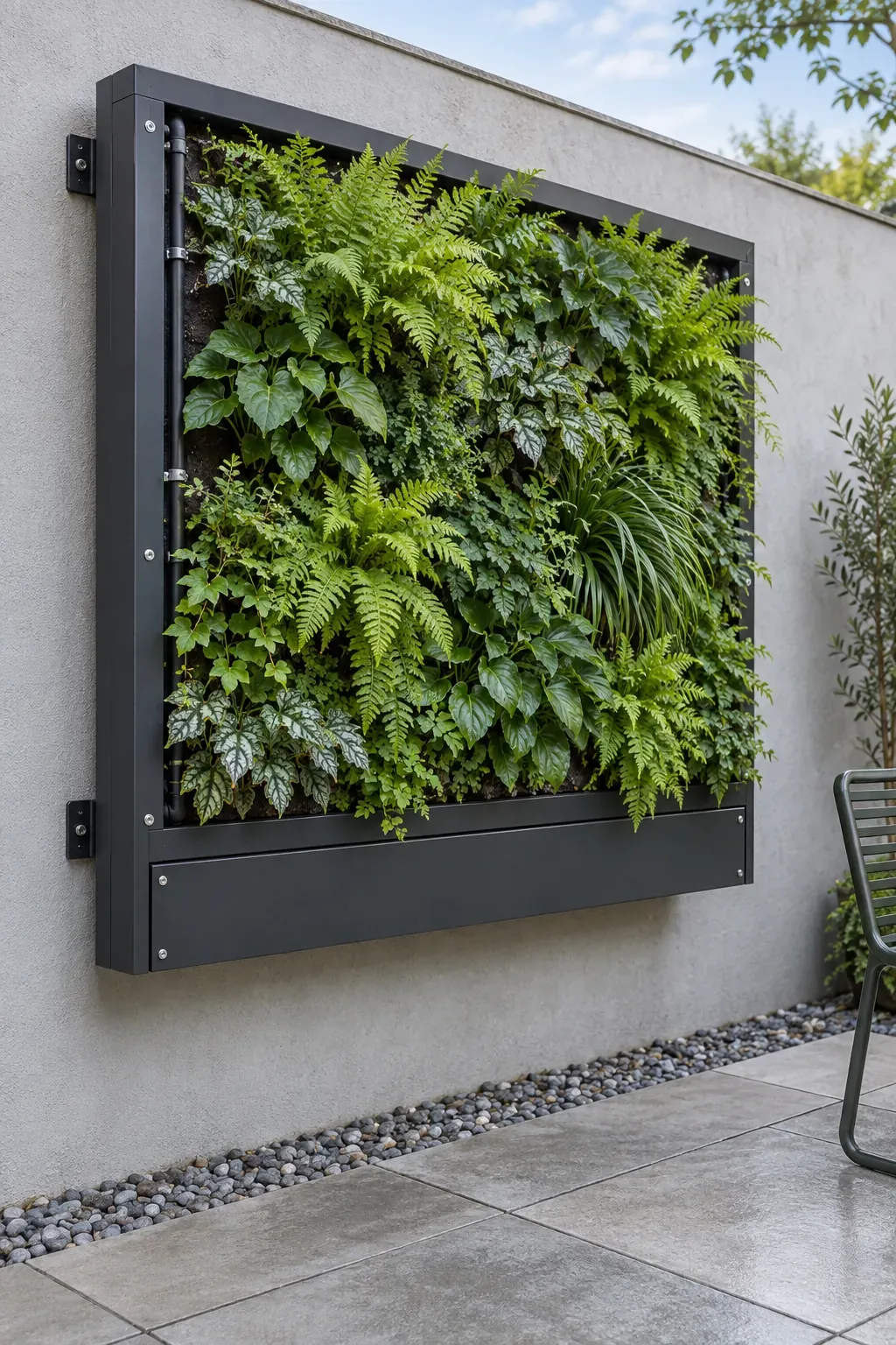 An outdoor panel with a clear inspection edge