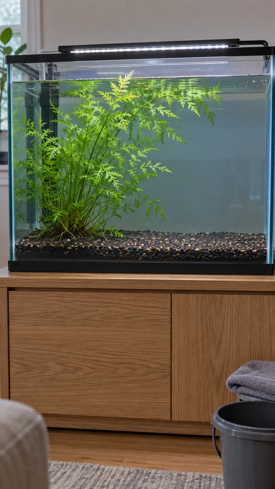 Water sprite given room in a modest aquarium