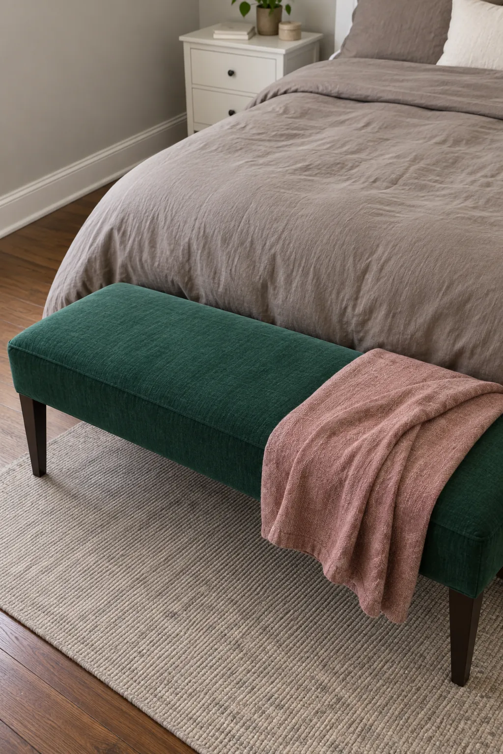 Emerald rose mushroom bedroom