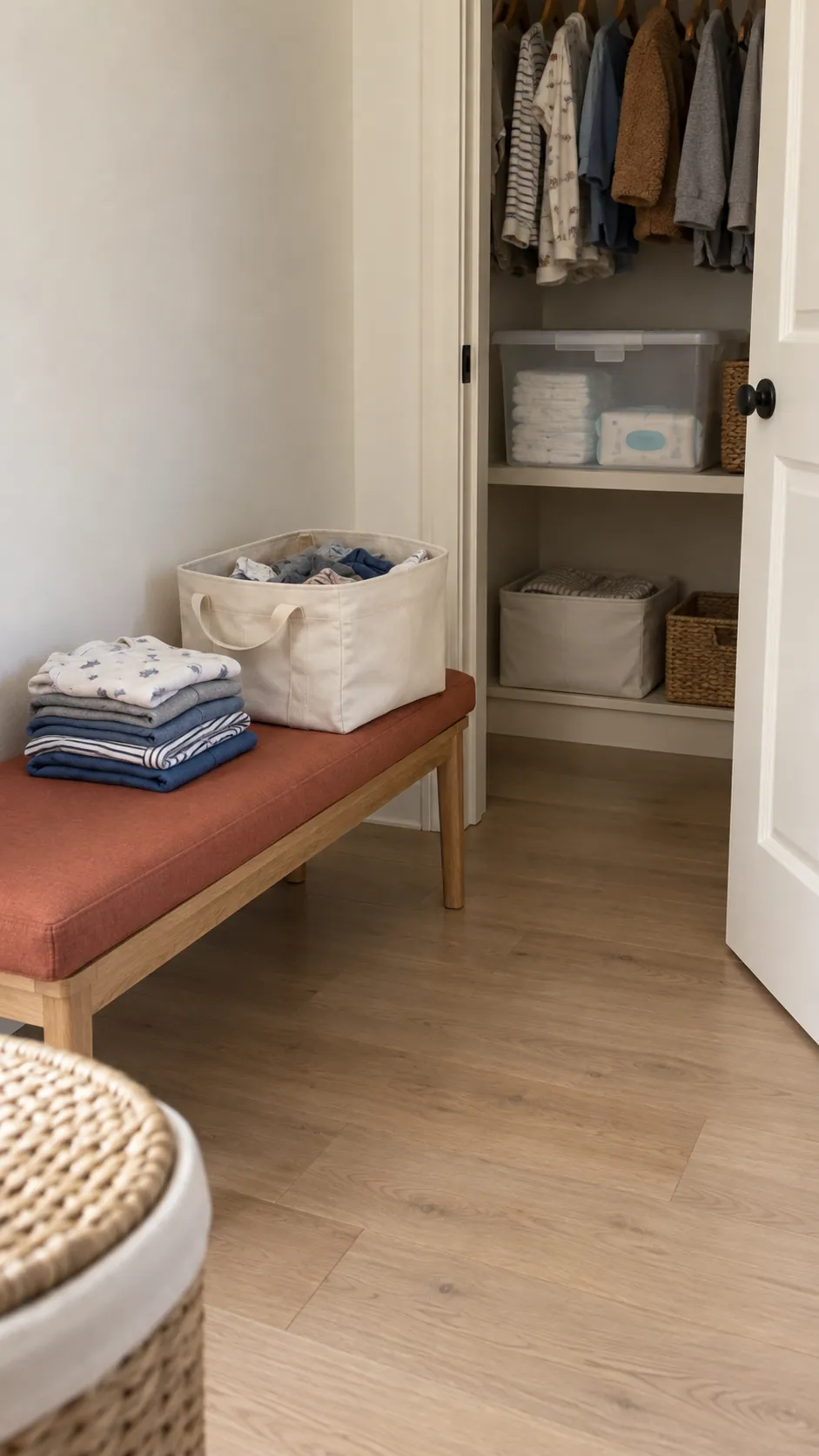 Separate reserve supplies and outgrown clothing during laundry