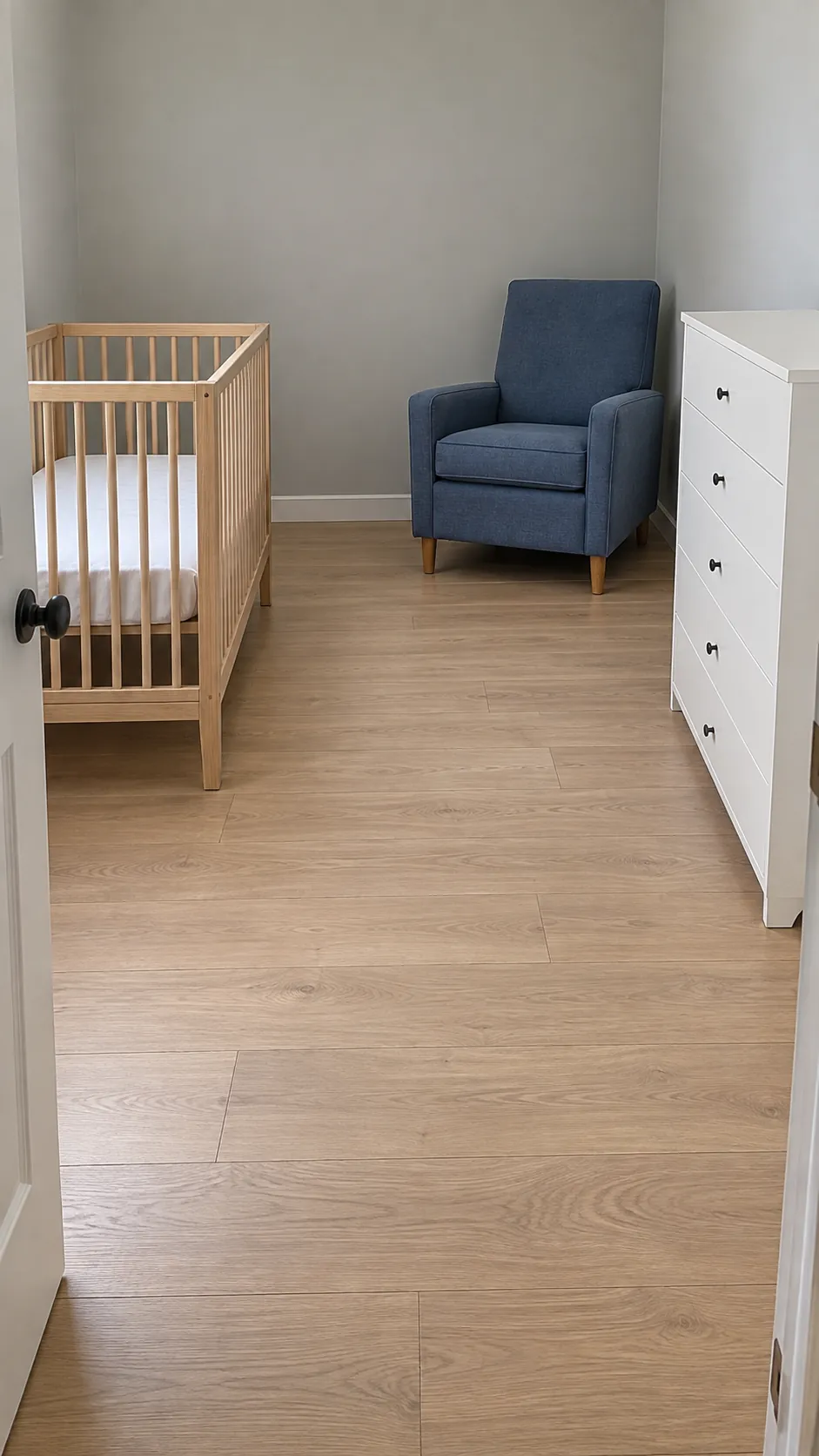 A clear walking route through a compact nursery
