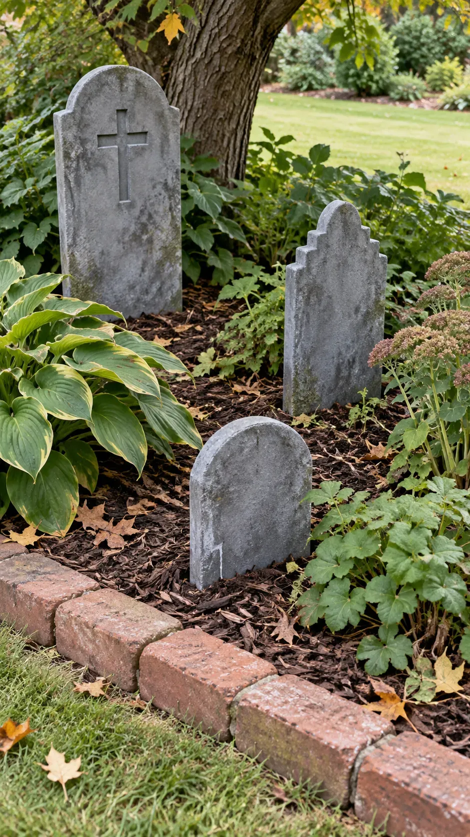 Arrange a Small Graveyard in a Garden Bed
