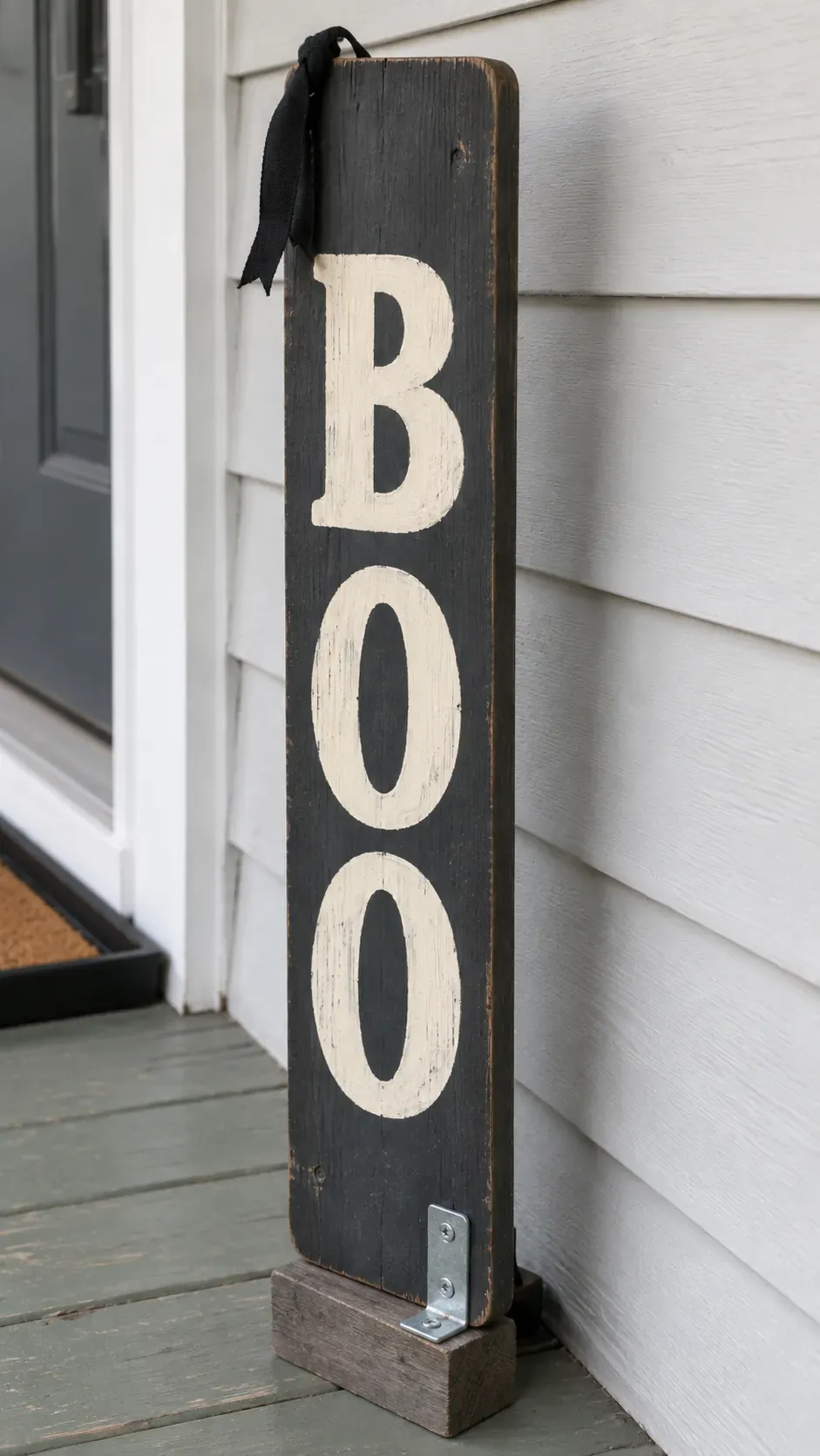 Paint a Salvaged Board as a Porch Sign