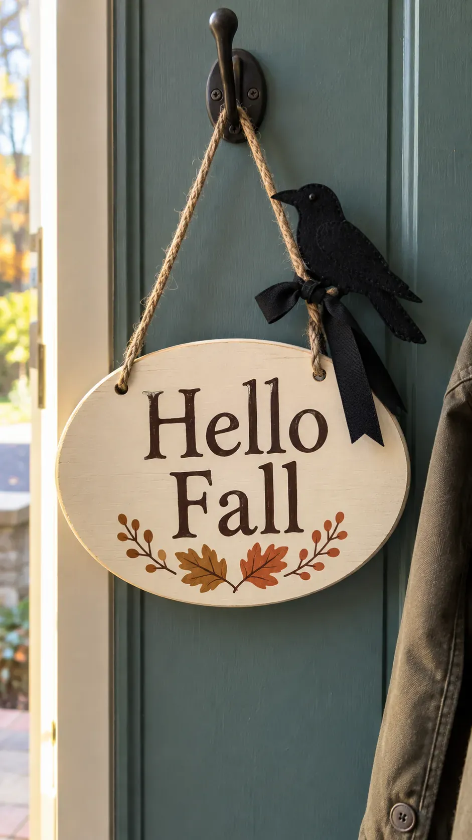 Switch a Fall Welcome Plaque to Halloween
