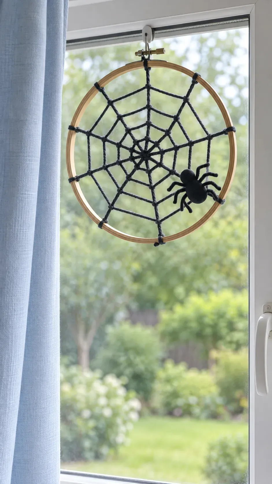 Make an Indoor Yarn Web Hoop