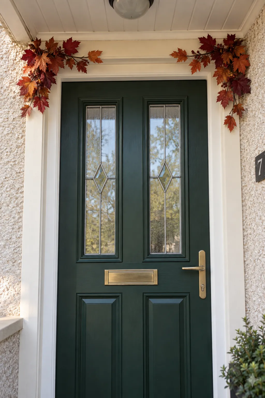 Frame the Upper Corners with a Short Garland