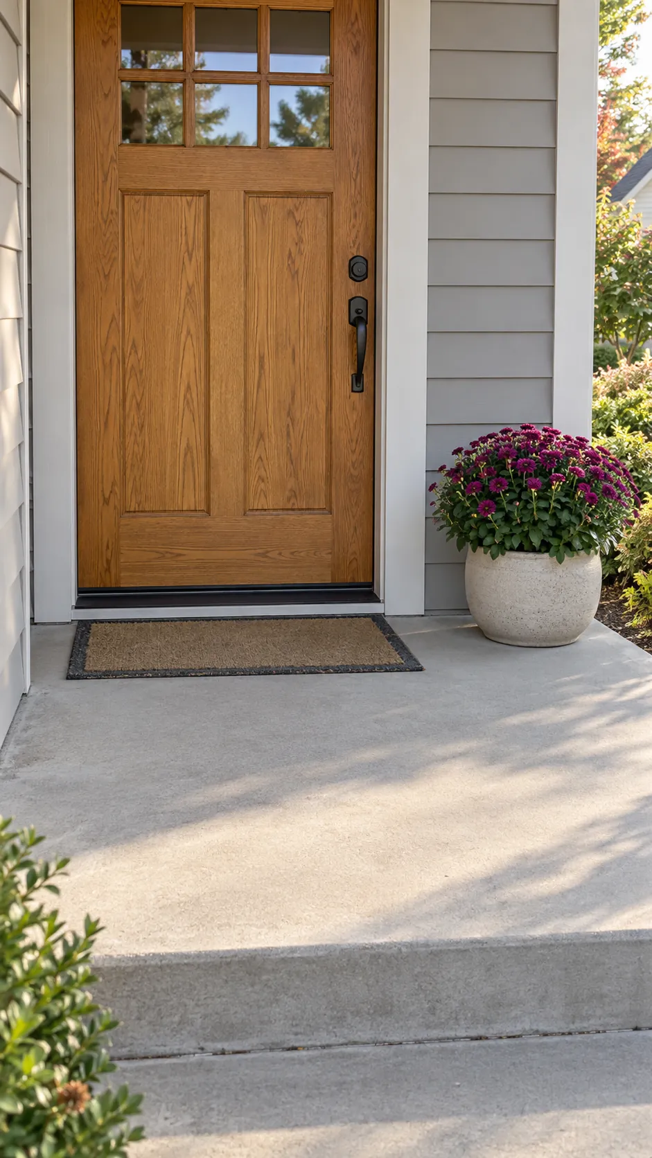 One Accent With Space Reserved for Deliveries for small front porch fall decor