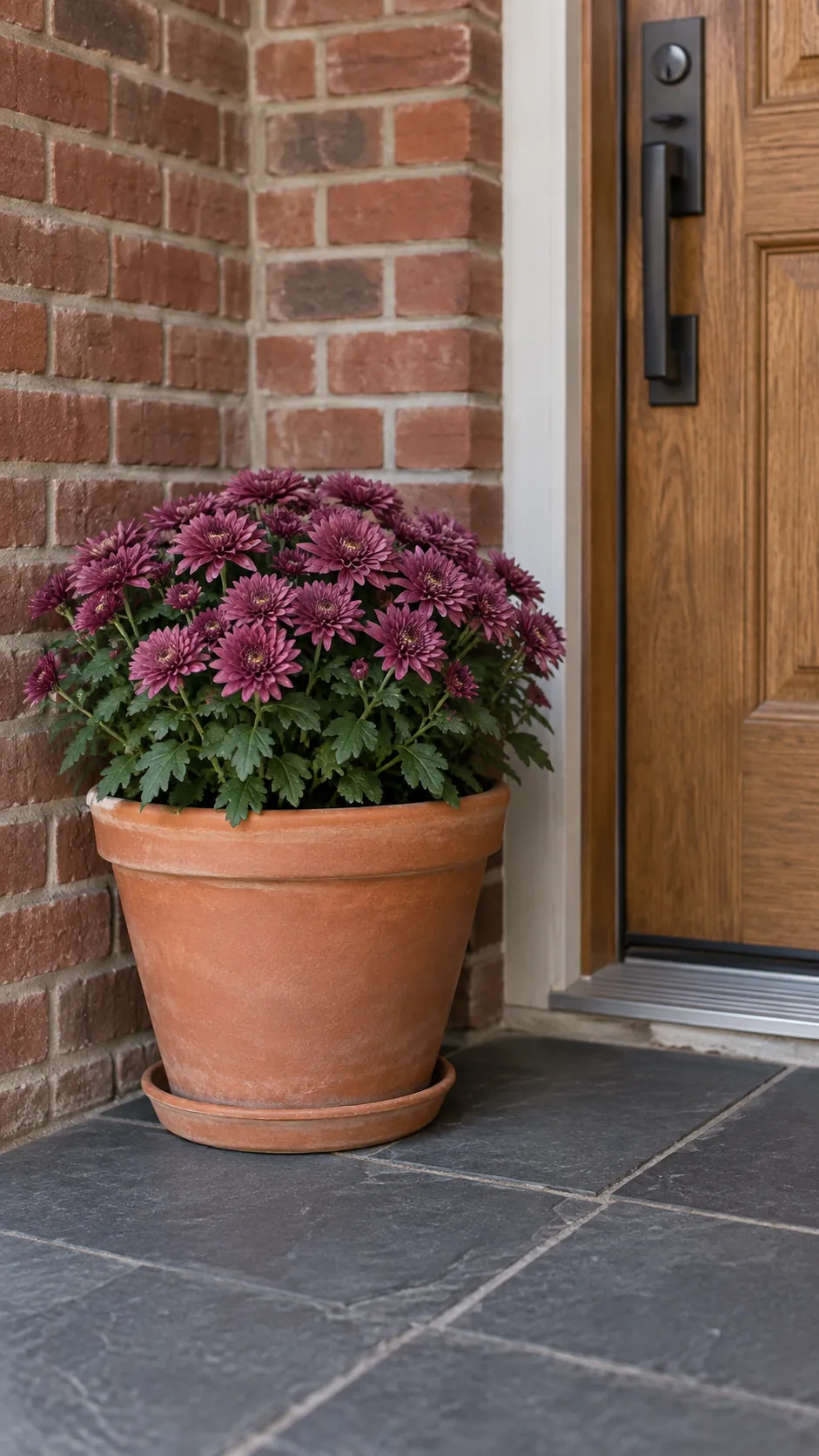 Use Materials to Connect the Palette for a coordinated fall porch