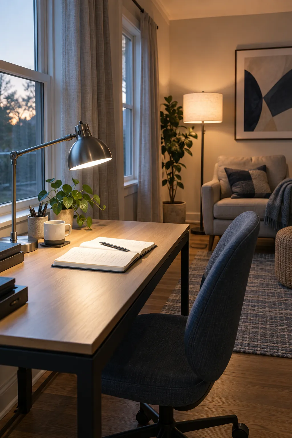Layer task light and room light in a practical gaming room setup
