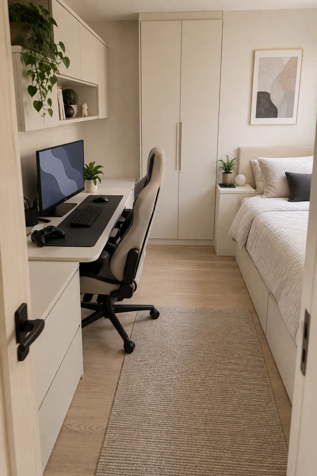Keep a pale backdrop for a tiny room in a practical gaming room setup