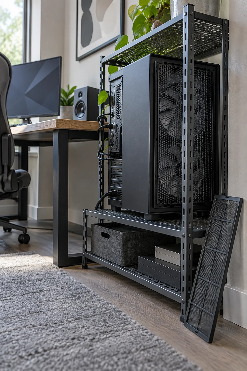 Leave the computer room to breathe in a practical gaming room setup