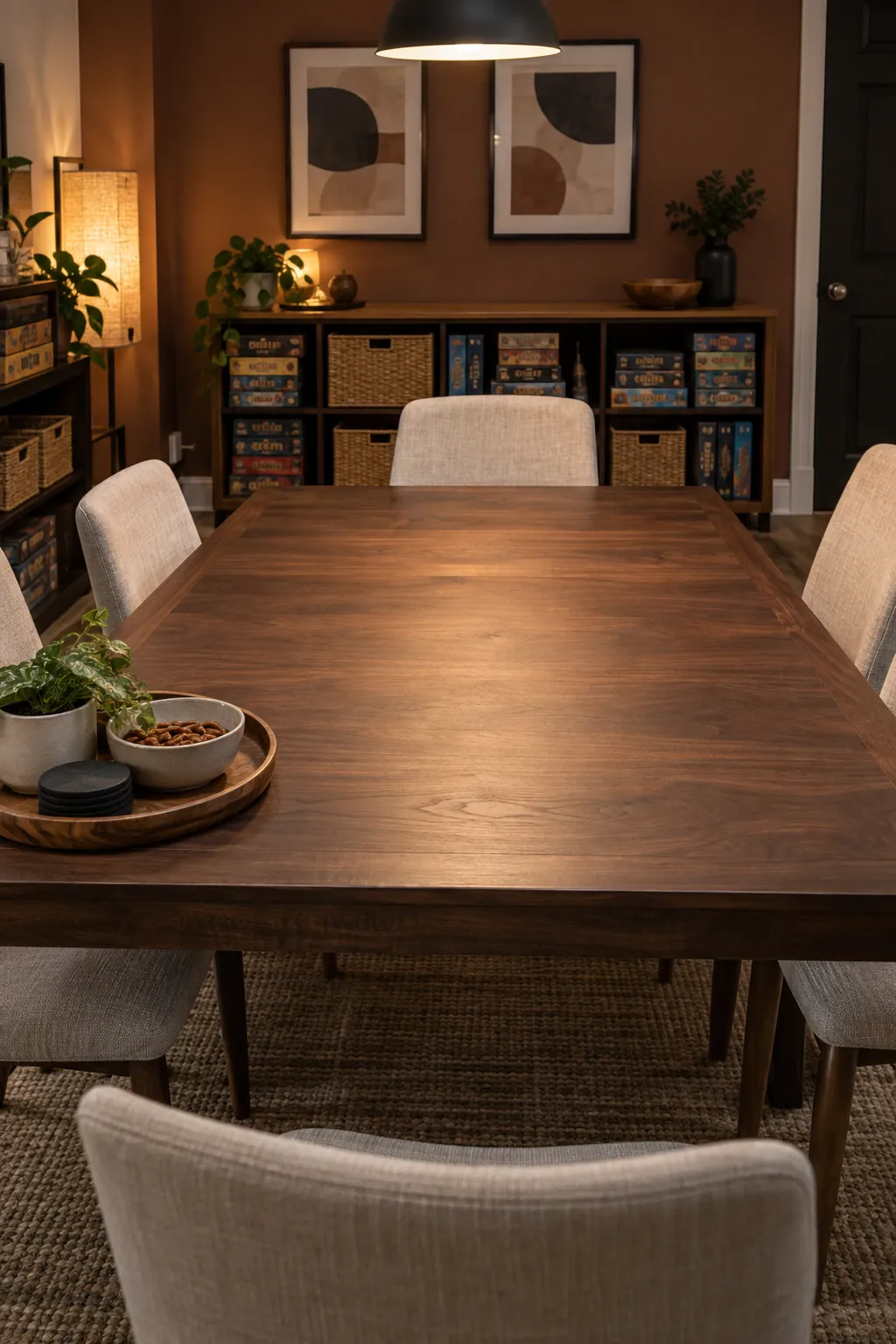 Make room for tabletop games too in a practical gaming room setup
