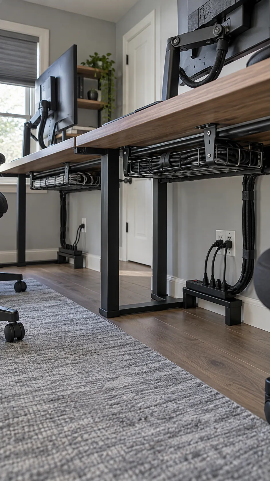 Give power and cables a serviceable route for a practical double gaming setup