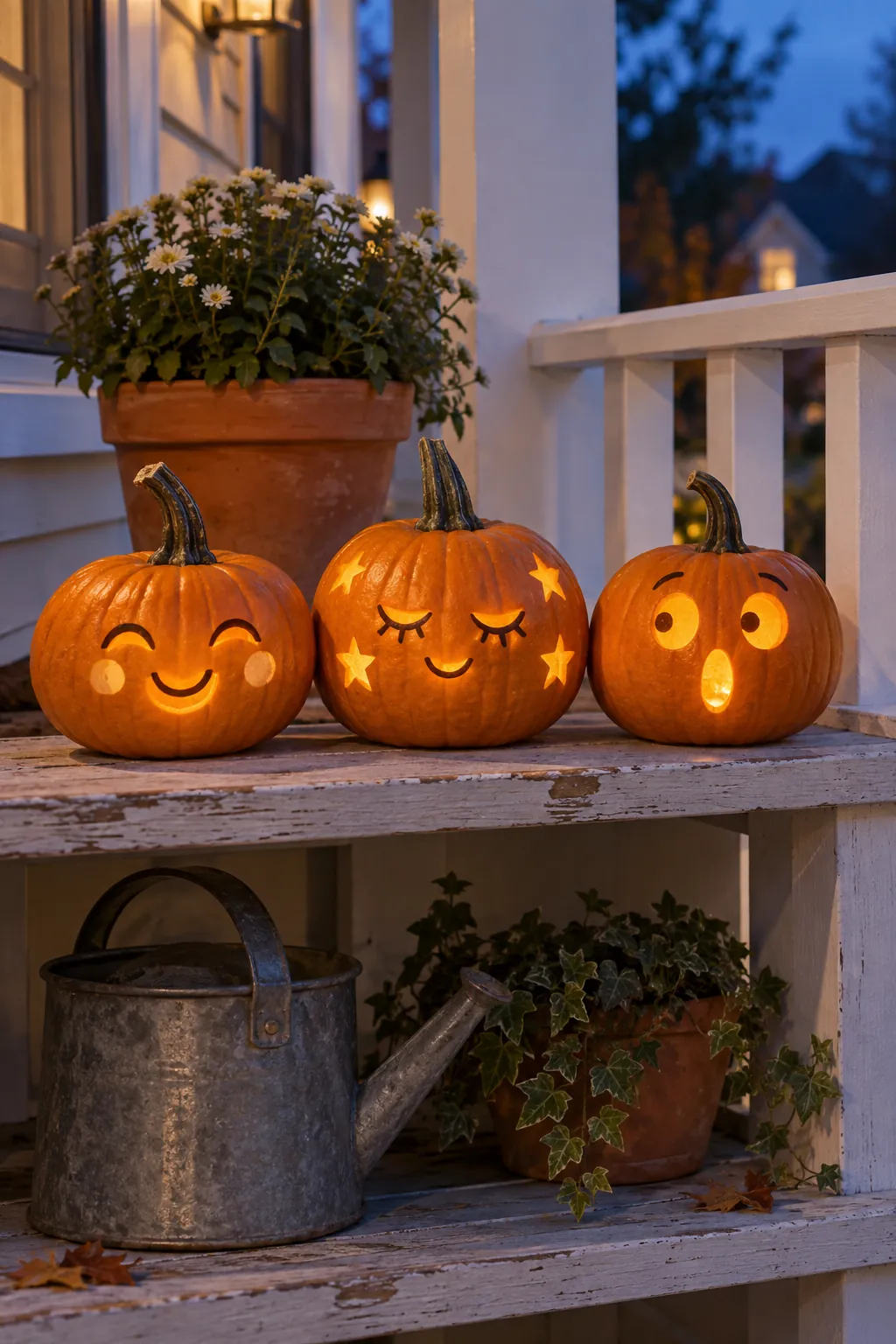 Little Pumpkin Family cute pumpkin carving idea