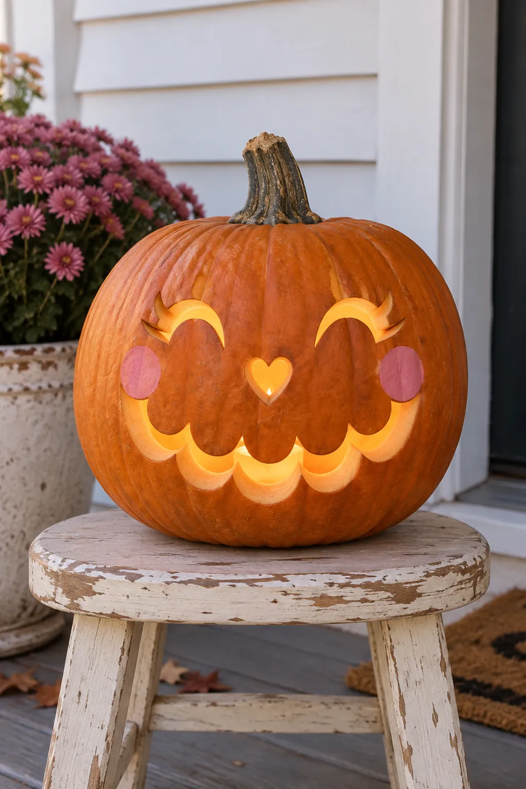 Scalloped Smile girly pumpkin carving idea