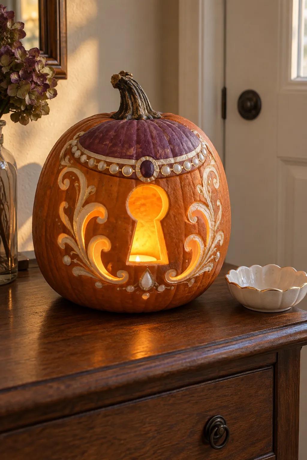 Jewelry Box Keyhole girly pumpkin carving idea
