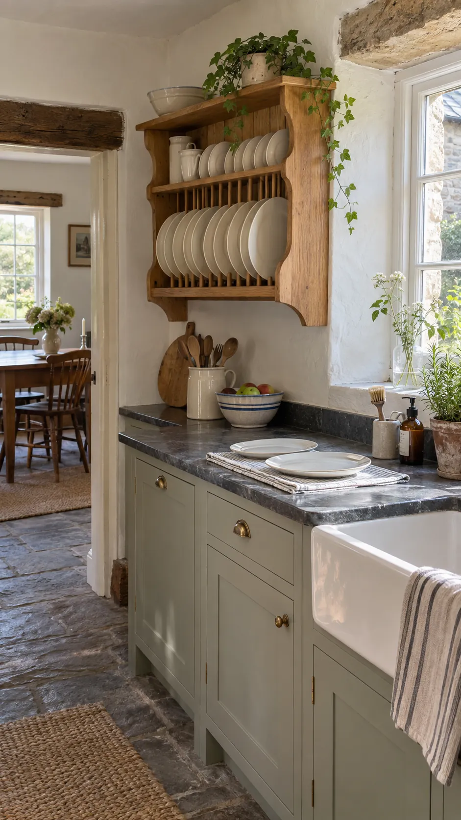 Open Plate Rack in a country kitchen