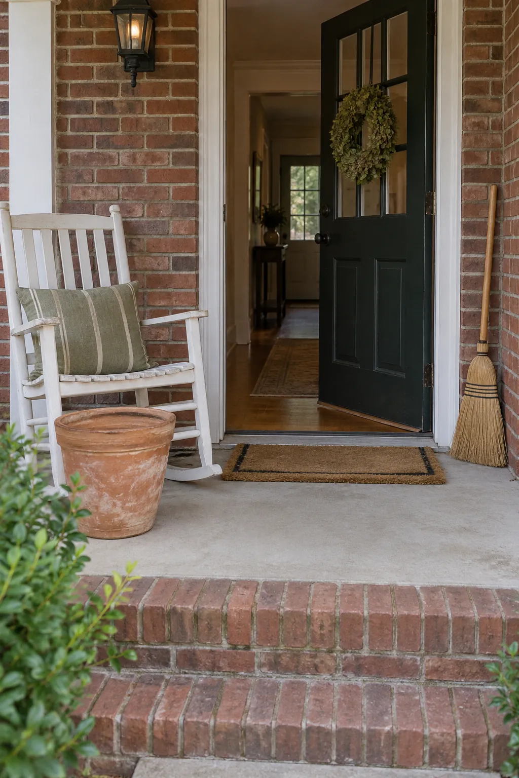 Start With the Porch You Have example for budget fall porch decorating