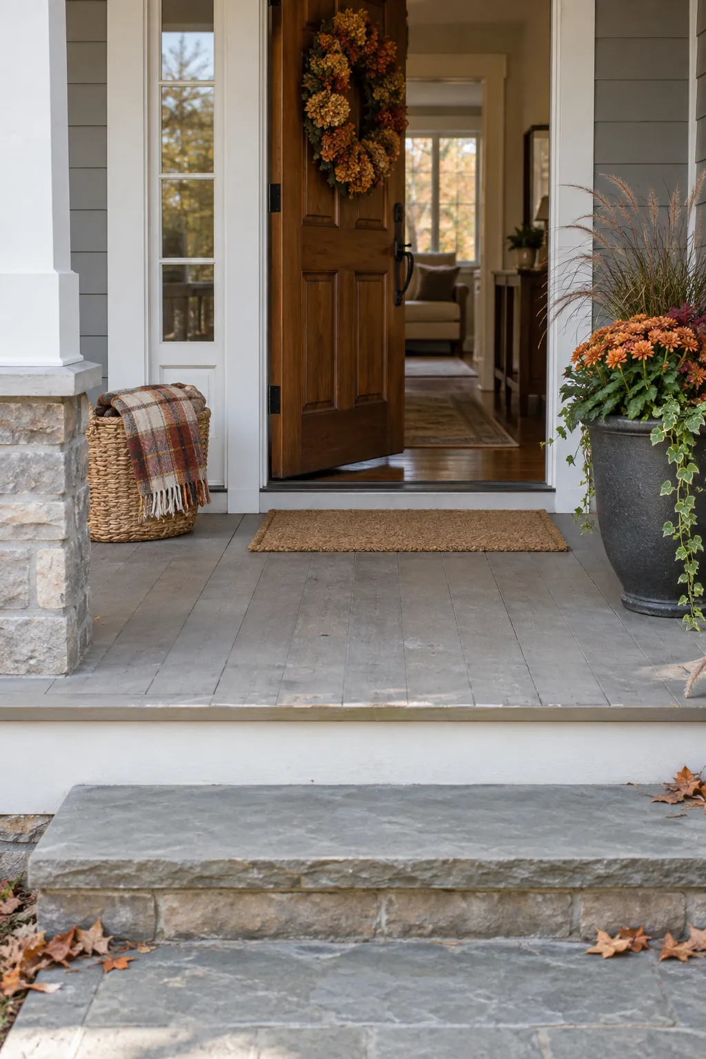 Thanksgiving porch idea with clear the approach for holiday guests