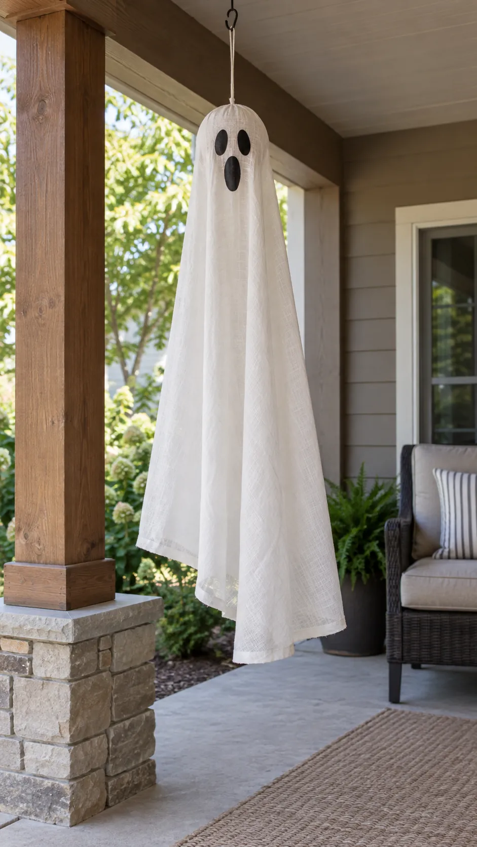 DIY fabric ghost wind control showing choose cloth that moves as one layer