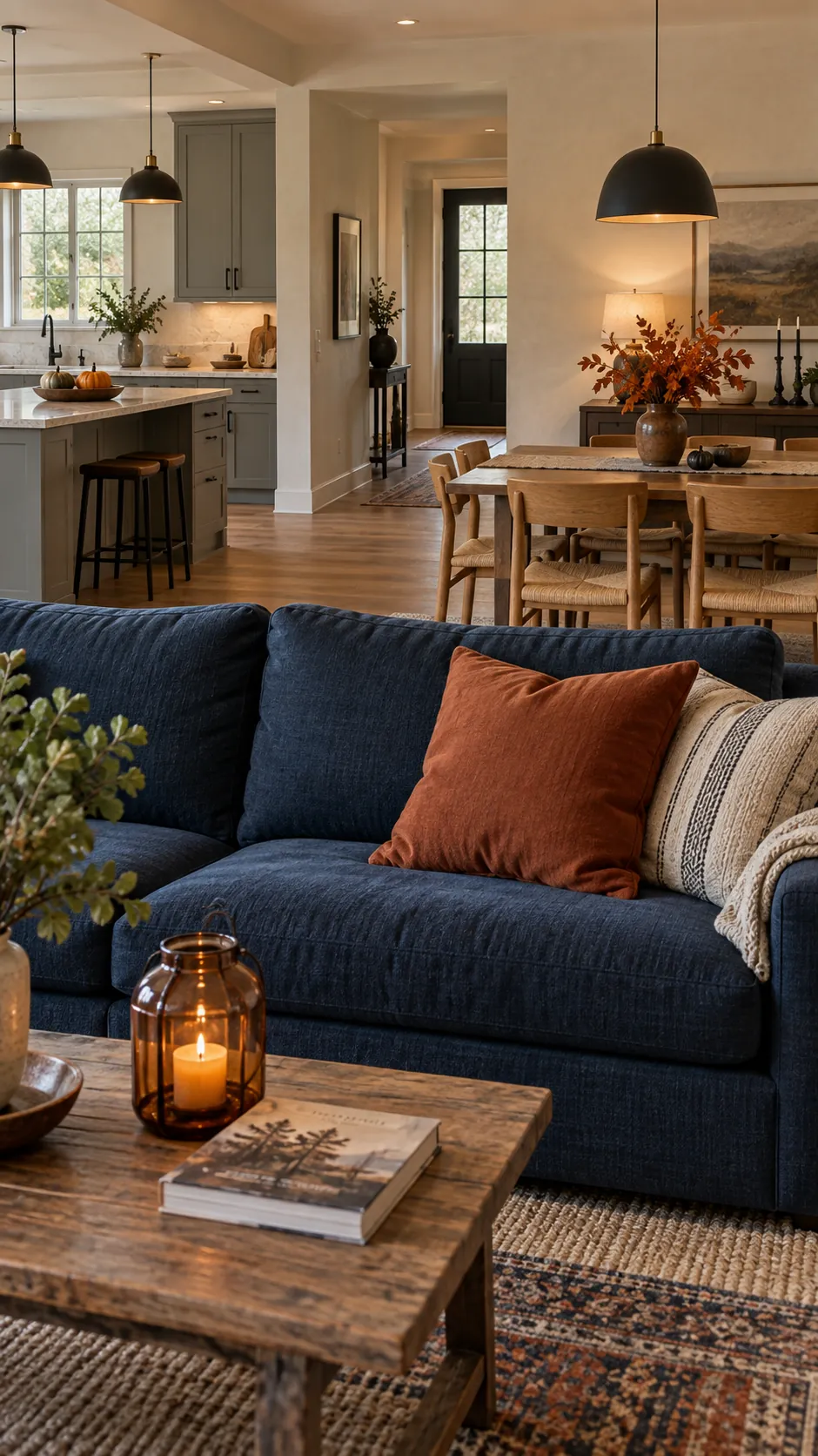 Set a small shared palette in an open plan Halloween home