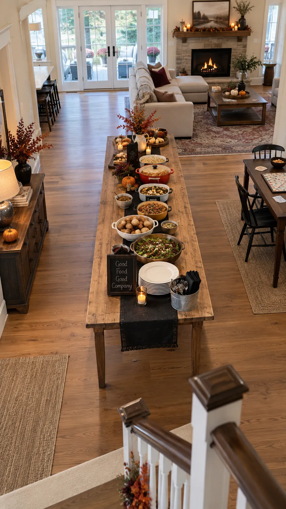 Halloween party room with serving loop