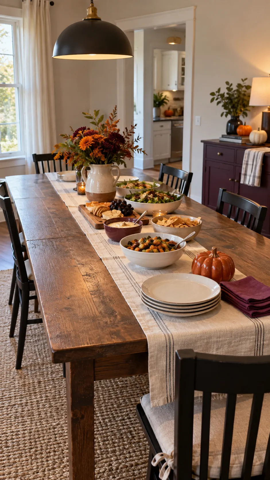 Halloween party room with cleanable table