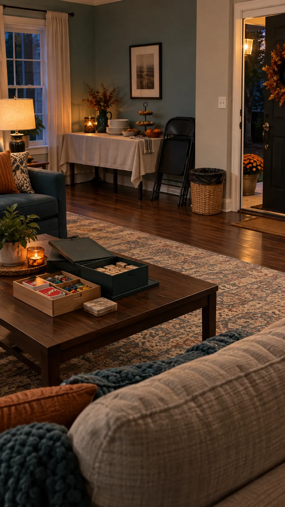 Halloween party room with night reset
