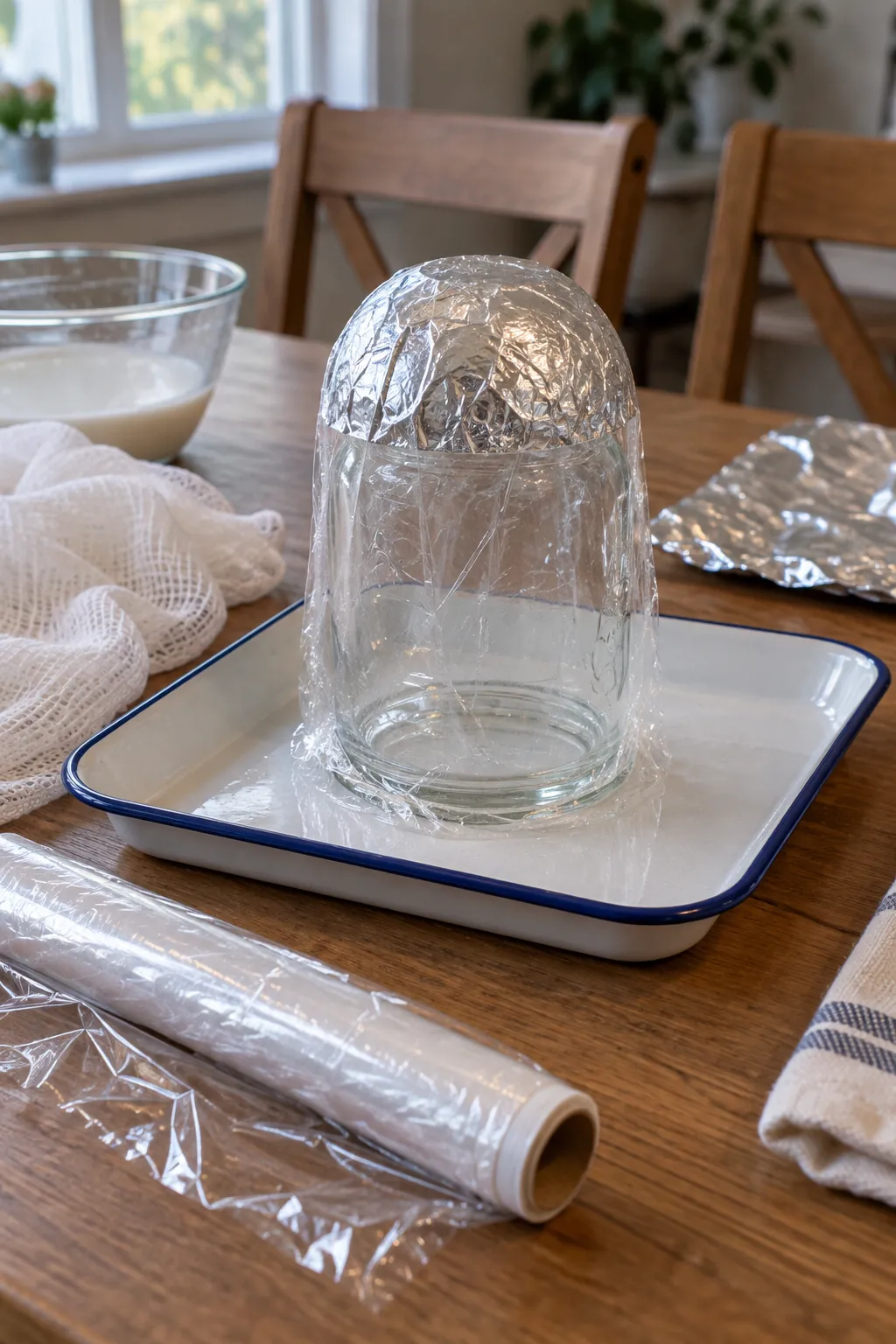 Build a Rounded Jar Support in a freestanding cheesecloth ghost tutorial