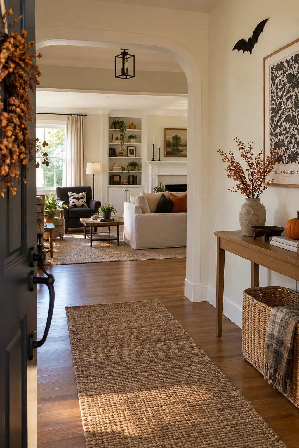 Cohesive Halloween decor showing walkthrough edit