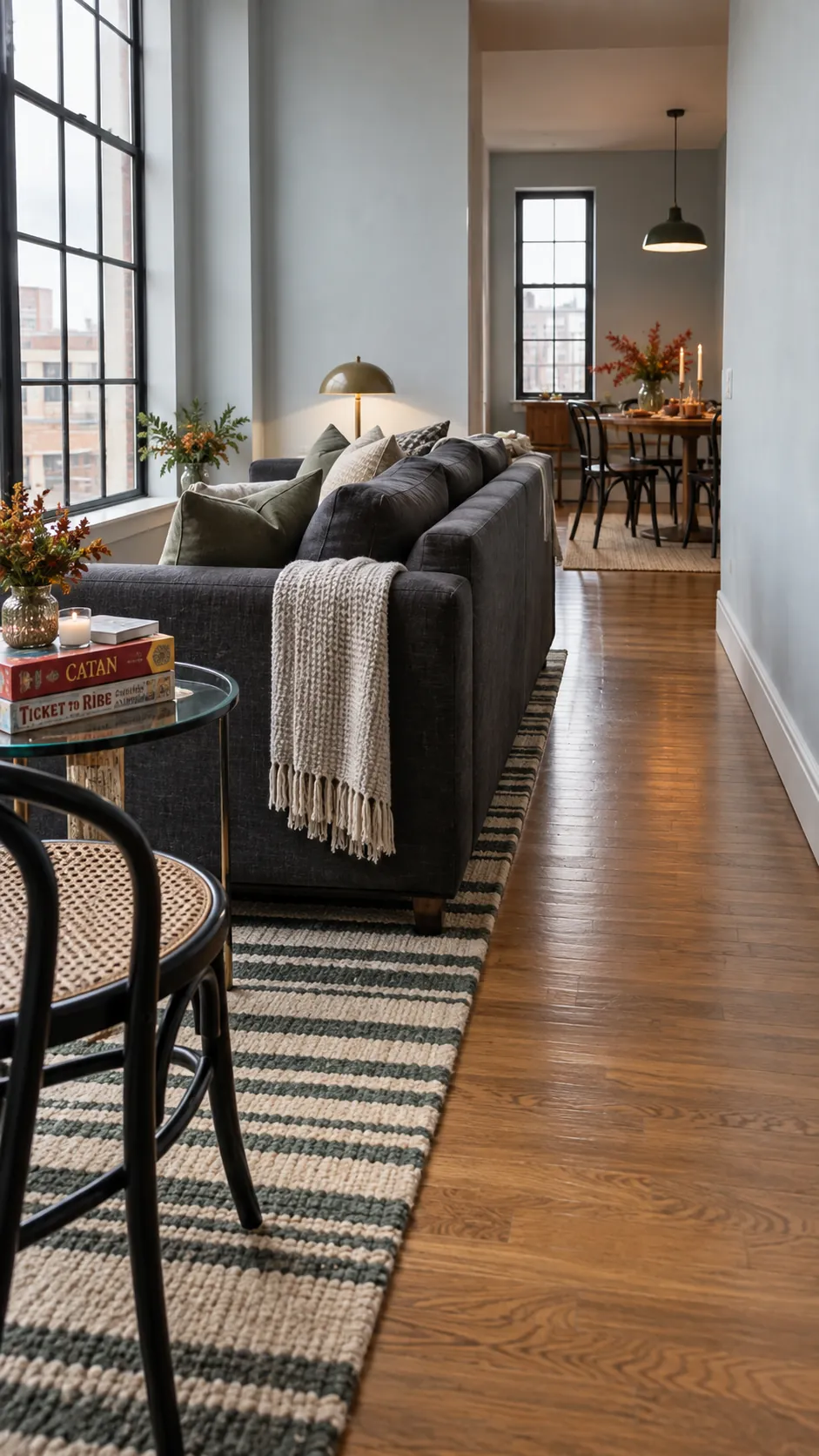 Thanksgiving living room with float sofa