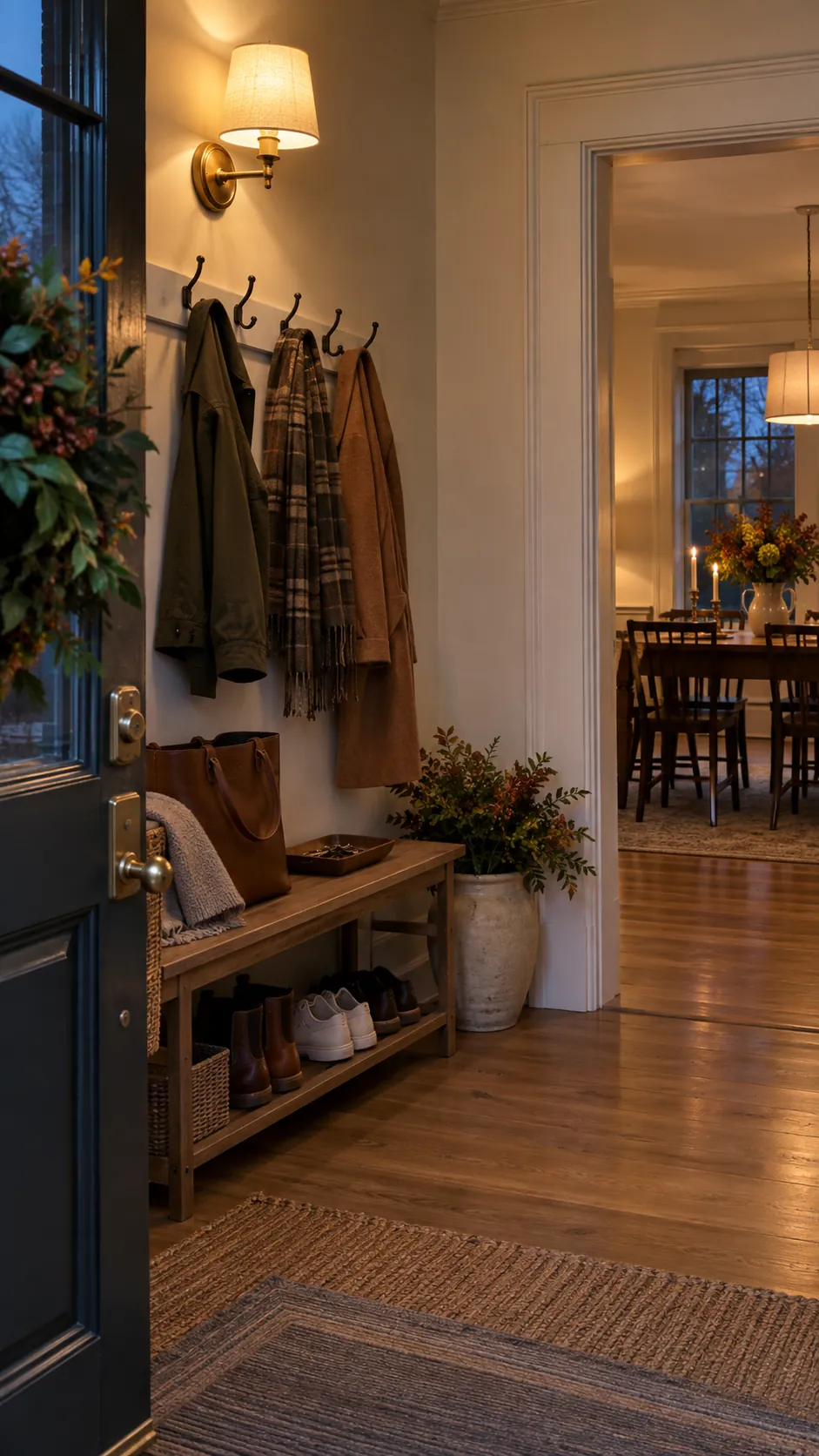 Switch on a Warm Welcome Light in a practical Thanksgiving entryway