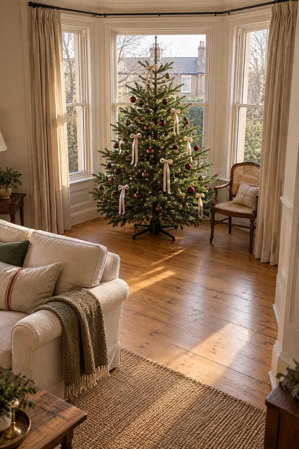 Christmas tree layout: let the center of a deep bay hold the tree