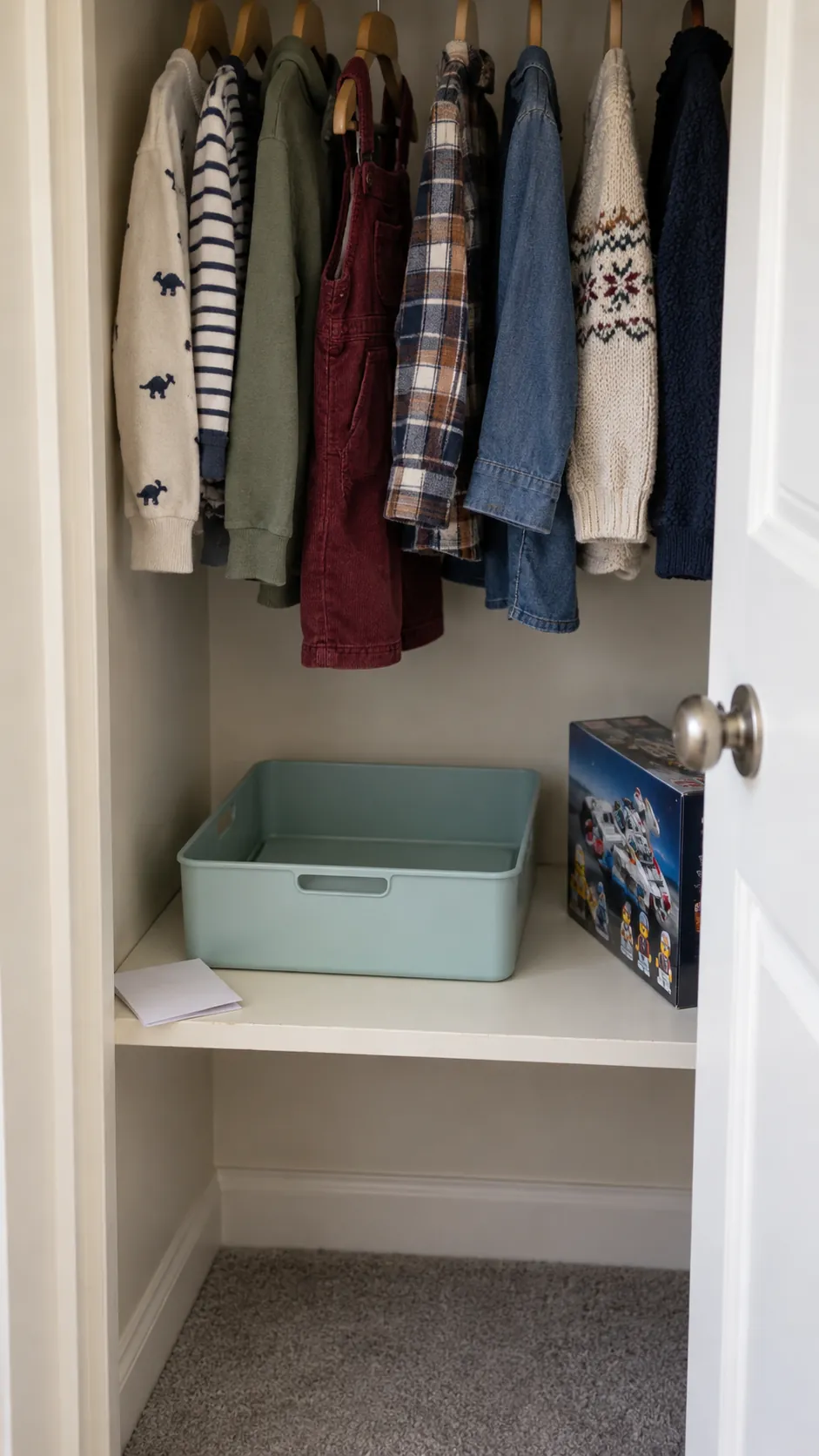 Empty storage space reserved for Christmas toys