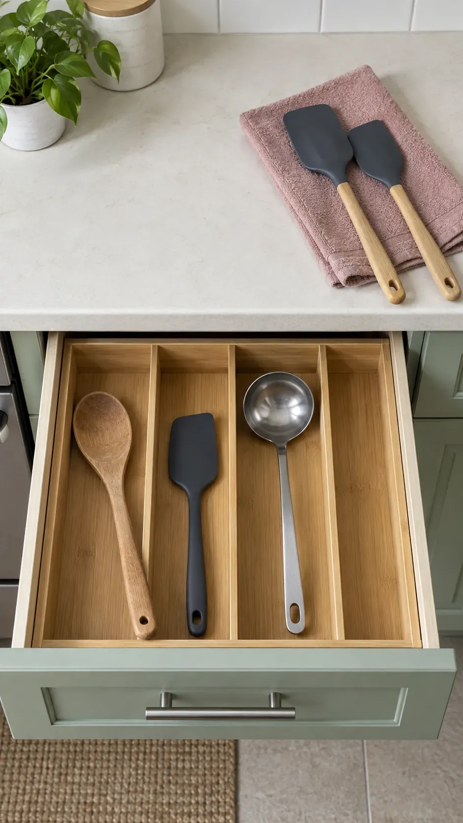 Duplicate utensils that complicate cooking during a small apartment reset