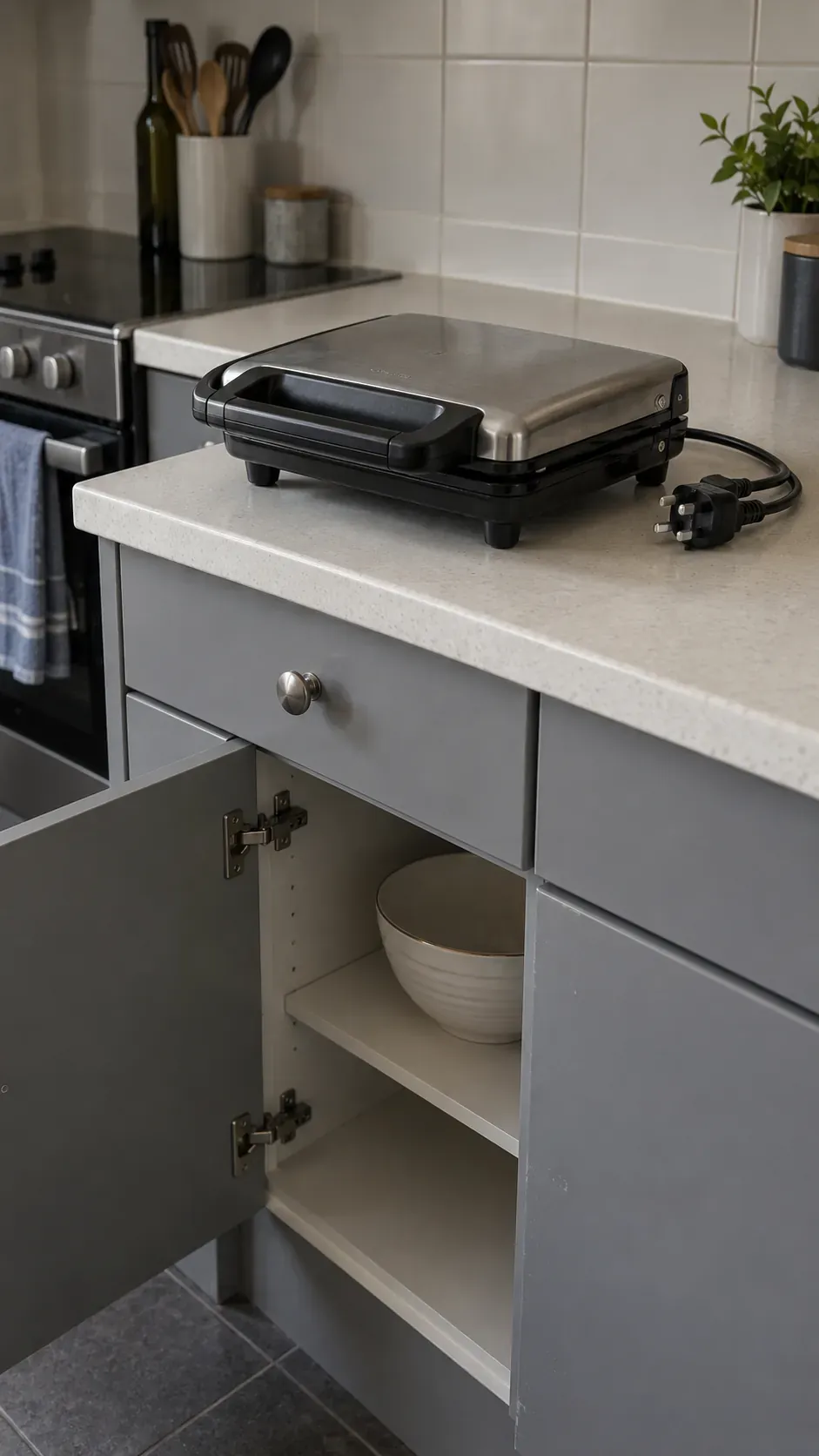 Small appliances used only in imagination during a small apartment reset