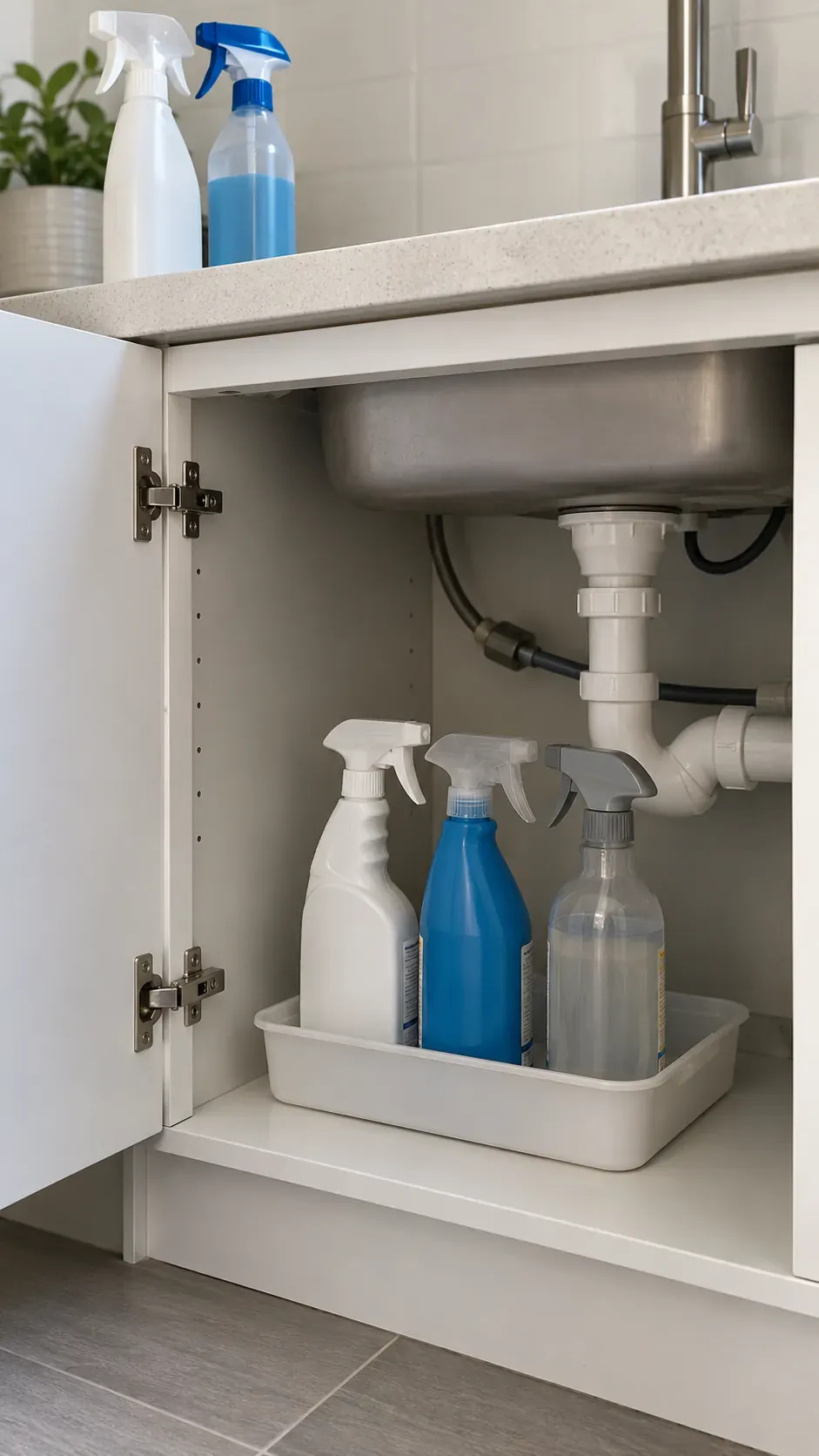 Duplicate cleaning sprays for the same job during a small apartment reset