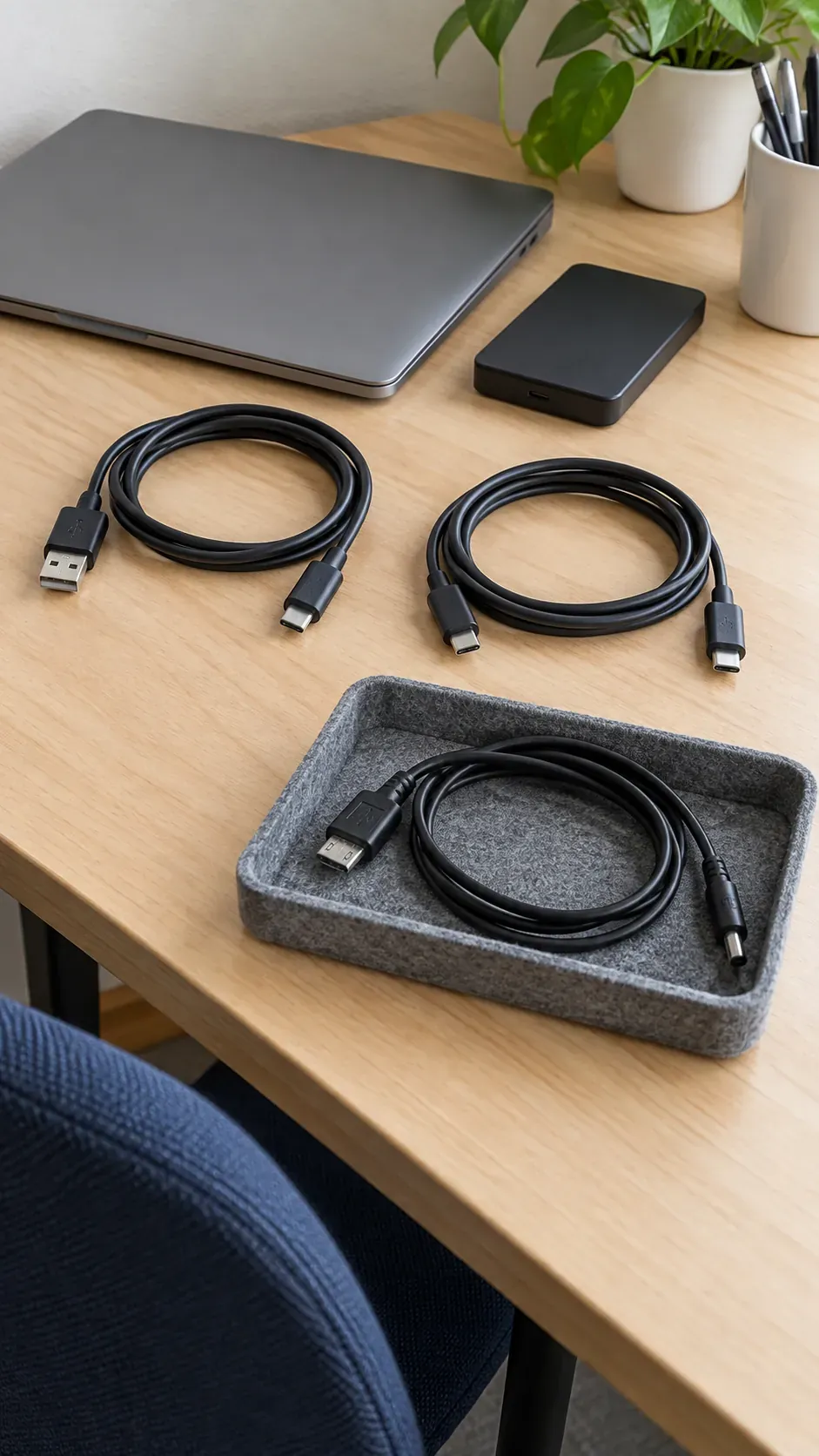 Unidentified cables for equipment you no longer own during a small apartment reset
