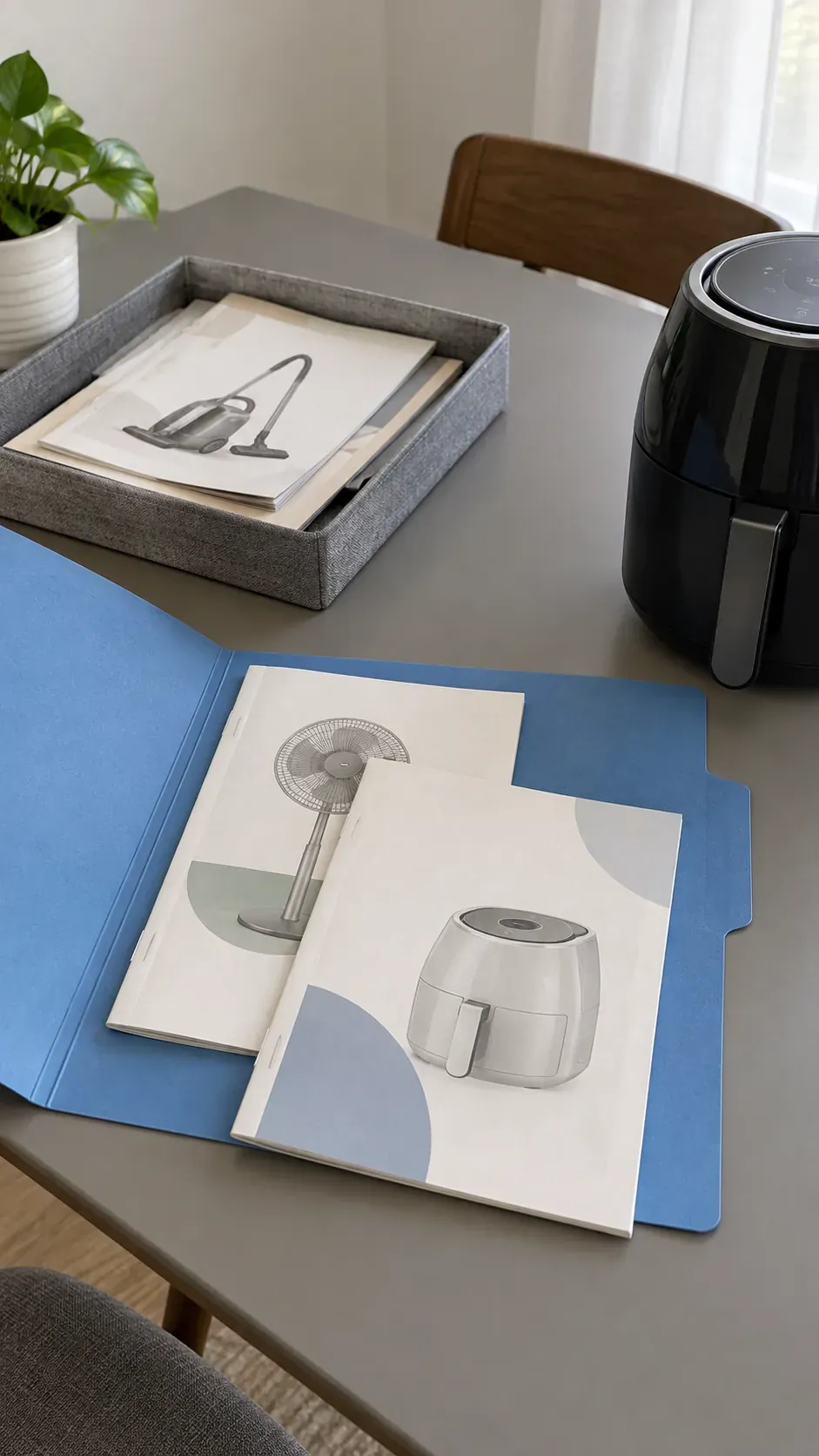Manuals for belongings already gone during a small apartment reset