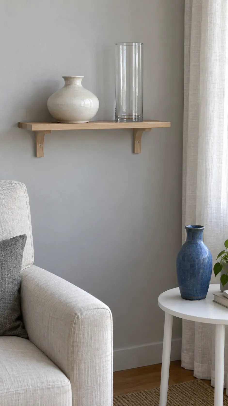 Vases with no likely use during a small apartment reset