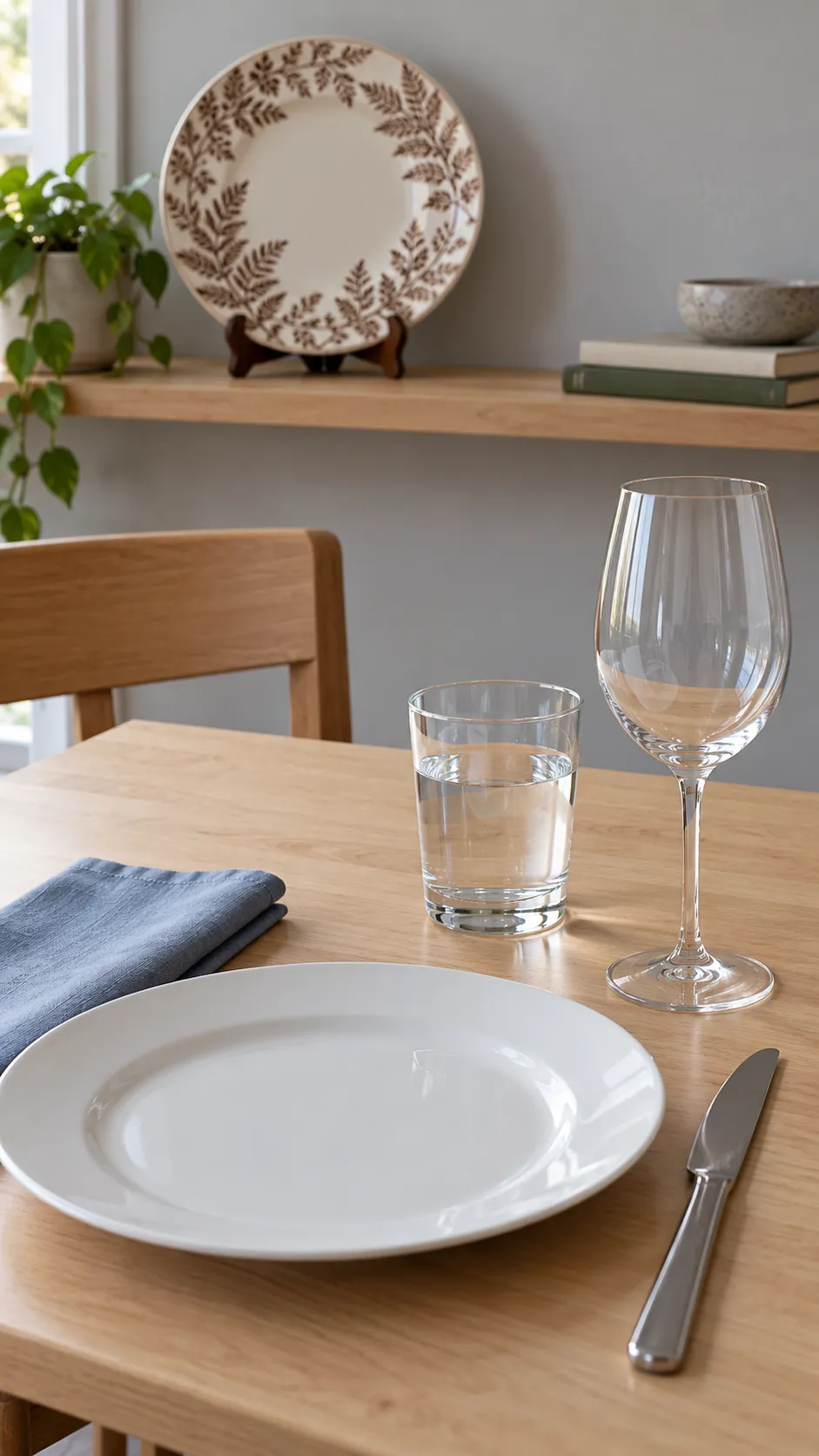 Modern Glasses with a Vintage Side Display in a vintage Thanksgiving setting